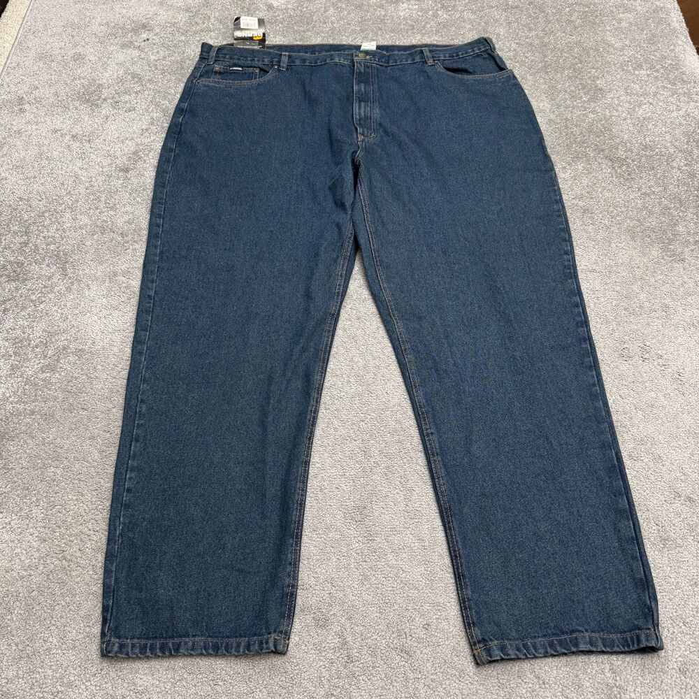 Berne Relaxed Fit 5-Pocket Denim Jeans Mens 50x34 Blue 100% Cotton Workwear NWT